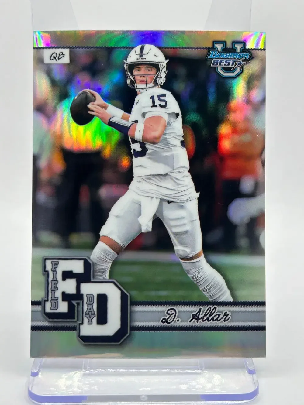 2024 Bowman’s Best U Drew Allar Silver Field Day Refractor Penn State Steelers